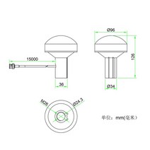 GPS 버섯 안테나 AIS 위성 네비게이션 바다 위치 해양 차트 플로터 Beidou + 타이밍 BNC TNC, 02 N Male Connector
