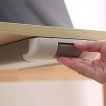 책상밑 부착식 팬 지우개 보관용 미니서랍 직장인용 사무실용, 그레이