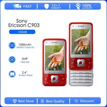[케이로] 170315 소니 에릭슨 C903 리퍼브 언락 오리지널 휴대폰 GPS 5MP 카메라 3G, Black, Full set, 블랙
