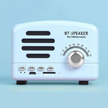 블루투스 스피커 엔틱 무선 노이즈캔슬링 미니 골전도 usb 인공지능 다이소 대형 샤오미 만들기 사운드바 플라즈마 휴대용 누구 캠핑, 단일사이즈, B_블루