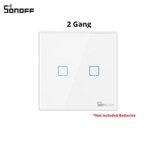SONOFF-RF 리모컨 86 유형 벽 패널 433MHz RF 원격 제어 1/2/3 갱 SONOFF TX Wifi 벽 스위치와 호환, 2 Gang