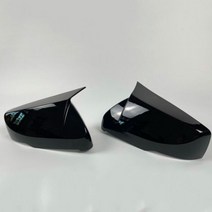 캐딜락 CT5/CT6 ATSL CT4 용 카본 파이버 룩 수정된 백미러 커버 접이식 텍스처 혼 커버, CT5 6 브라이트 블랙