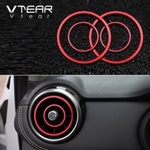 Vtear-MG ZS 공기 배출구 커버 자동차 스타일링 인테리어 부품 서클 몰딩 크롬 AC 프레임 장식 액세서리 차량 내부, [03] inner Red