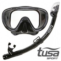 여성전용 아쿠아 해양 레포츠 퍼지벨브 원터치버클 강화유투사스포츠 마스크+스노클세트 올블랙