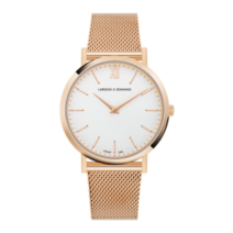 라르손앤제닝스 루가노 MILANESE 40MM 로즈골드 새틴-화이트 손목시계
