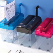 디자인쿡 수동 문서파쇄기 분쇄기 보안용지 파쇄 미니 세절기, 핑크