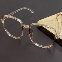 뿔테안경 남자 여자 가벼운 심플 데일리 패션 갈색