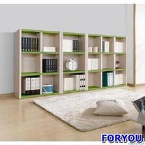 Foryou1726 오픈 3단책장 책장 장식장 책꽂이 서랍장 책상 공간박스, 화이트블루