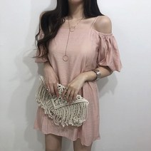 (무료배송)솜사탕 오프숄더 원피스