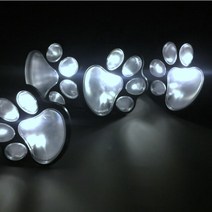 LED 태양열정원등 이케아 태양열 조명 에너지 정원 야외 방수 장식 개 고양이 동물 발 인쇄 경로 잔디 램프 문자열 LIGH, WHITE