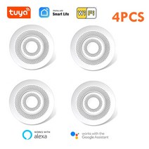 Tuya Wifi 스마트 에어 박스 가스 포름 알데히드 공기 품질 감지기 CO2 센서 VOC 온도 습도 App 실시간 알, 04 4pcs
