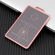자동차 키 케이스 테슬라 TPU 카드 가방 홀더 커버 셸 모델 3 Y 모델리 보호기 액세서리, [04] pink key case, 04 pink key case