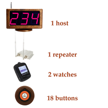 푸드 트럭 스낵카 레스토랑 Hookah Buzzer 1 호스트 + 리피터 향상된 앰프 2 방수 시계 18 버튼 식품 코트 교회 카페, UK, 05 black brown