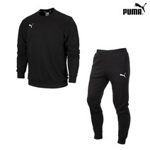 puma 맨투맨 트레이닝팬츠 패션 트레이닝복 크루넥 긴팔티셔츠 면혼방 추리닝바지 상하세트