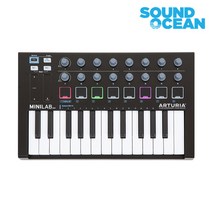 아투리아 MiniLab MK2 ARTURIA 미니랩 mkII 미니 미디 컨트롤 마스터 키보드 건반, Black