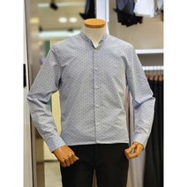 ADHOC 2컬러 슬림핏 도트 차이나넥 셔츠 UU8HLS30BL4335