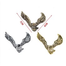 자동차엠블럼 이니셜 7cm X 3D 금속 자동차 스티커 독수리 엠블럼 배지 바디 데칼 오토바이 장식 스크래치, 02 Gold