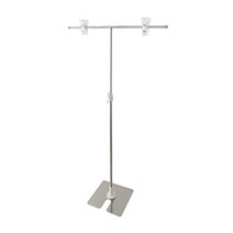 GW415FDF POP걸이 메뉴판 T스탠드 스텐받침 T자걸이 길이410~770 디피용품 거치대 안내판 일반크립(클립), 1개