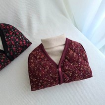 페시얌 할매 강아지 누빔 퀄팅 조끼 2oclor, 와인