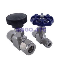 유량 제어 크레인 스트레이트 니들 밸브 조절 가능한 하드 튜브 SS304 4mm 6mm 8mm 10mm 12mm 1/8 1/4 3/8 1/2 인치, [06] 12mm, [02] Blue