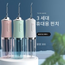 가정용 잇몸 물치실 구강 치아 청소기, 흰색 4개 노즐*1+녹색 4개 노즐*1