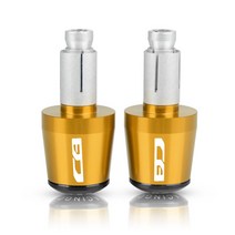 혼다 오토바이 7/8 인치 22MM 핸들바 핸드 그립 바 엔드 CB125R CB300R CB400 CB500X CB, 04 Gold-Black