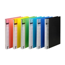 [문화산업] F551-7 PP 3공 O링 클리어화일/40P, 핑크색