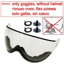 스키 스노우보드 헬멧 용품 바이저 고글 LOCLE 업그레이드 남녀공용 어린이 초경량 스케이트보드 오토바이 스노모빌, 23.Only Clear Lens - S 5254cm