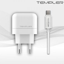 템플러 2.1A 가정용 충전기 USB 2포트 24핀 C타입용, 6개