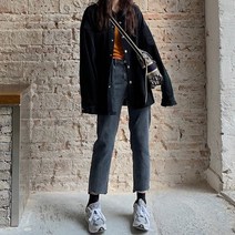 청바지와어울리는 빅사이즈 여성의류 봄가을 뚱뚱함 이쁜이 적합 사타구니 허벅지 굵은 여학생 배기청바지 2166118607