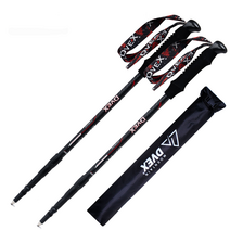 디벡스 초경량 187그램 등산스틱4단 세트 (케이스), 메탈레드