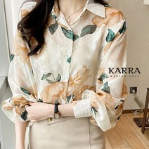 카라 KARRA (77까지)소프트컬러플라워블라우스_KB2FBL044G