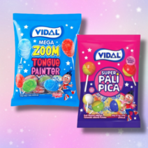 비달사탕 할로윈데이 수퍼팔리피카 버블껌 메가줌페인터 캔디 VIDAL, 팔리피카버블껌캔디(105g)