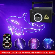 무대조명 DMX512 RGB SD 프로그램 카드 레이저 라이트 스캔 프로젝터 DJ 디스코 쇼 무대 효과 조명 원격, 한개옵션1, 04 영국 플러그