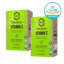 유기농 비타민C USDA 오가닉 인증 비건 비타민씨 VITAMIN C, 2개, 30정