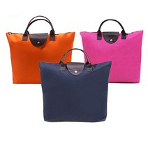 휴대용 장바구니 에코백 접이식 가방 부직포 주머니 제작 포켓 대형 타포린 답례품, 포켓시장바구니-진핑크