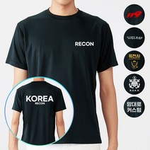 수색대 RECON 쿨 군인 블랙 반팔티셔츠 58803EA