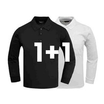 1+1 나인앤나인 데일리 30수 PKG 카라 긴팔티셔츠