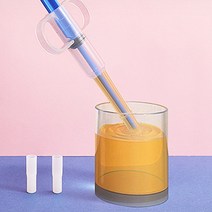 안전한 아기고양이 급여주사기 이유식주사기 실리콘, 옵션, 블루