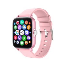 스마트워치 시계 maitianli 2022 smart watch 블루투스 통화 smartwatch 28 스포츠 모드 남성 여성 방수 피트니스 팔찌 심박수 모니터, 핑크 실리콘