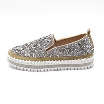 블랙무스탕 여성용 스토닉 큐빅 슬립온 스니커즈