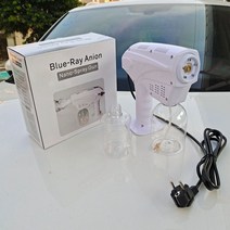 연막 소독 방역 500ml 전기 ULV 분무기 블루 라이트 휴대용 안개 기계 헤어 나노 스팀 스프레이 건 병원, EU 220V, 1개
