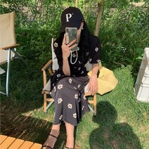 코코블랑 히비스커스 블랙원피스