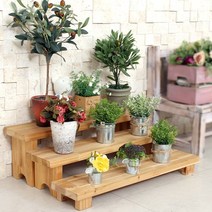 원목 인테리어 화분정리대 실내 베란다 거실 화분 선반 받침대 진열대 스탠드 거치대 1단, 보나600화분_중_내추럴