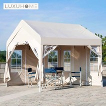 럭시홈 프리미엄 쉘터 캐노피 천막 장박텐트, A4 - 프레임+지붕+모기장4면, 와인