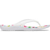 국내매장판 크록스 여성 카디 II 시즈널 그래픽 플립 쪼리 버터플라이 화이트 206866