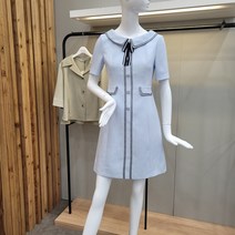 케네스레이디 배색라인 포인트 A라인 원피스
