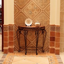 폭좁은 콘솔 엔틱 현관 복도 미니 콘솔화장대 쉐비 가구 거실복도장 반달협탁 수입가구, 60 x 30 x 70 블랙