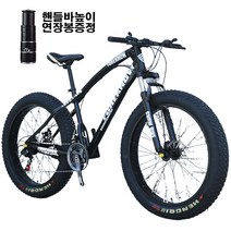 쇼핑타임 4.0 산악 광폭 타이어 자전거 팻바이크 30단, 27단, 20인치, 스카이블루