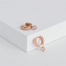 클루(CLUE) 당일배송 큐어 크리스탈 원터치 실버귀걸이_로즈골드 CLER20306OPW